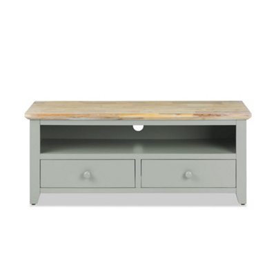 Statement Furniture Florence Sage Green Tv Stand With 2 Drawers And Shelf from B&Q