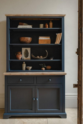 Statement Furniture Florence Dresser With Open Shelf Top And Cupboard With Drawers Navy Blue - Navy Blue - Image 4