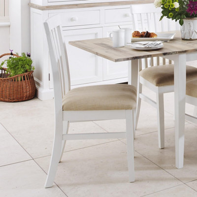 B&Q -  Florence Highback Upholstered Seat ChairWhite