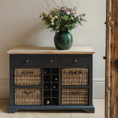 Statement Furniture Florence Sideboard - Acacia, Pine, MDF - Navy Blue - Image 3