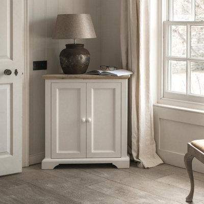 Statement Furniture Florence Corner Sideboard With Cupboard - White