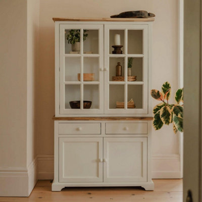 B&Q -  Florence Glass Door Display CabinetWhite Dresser