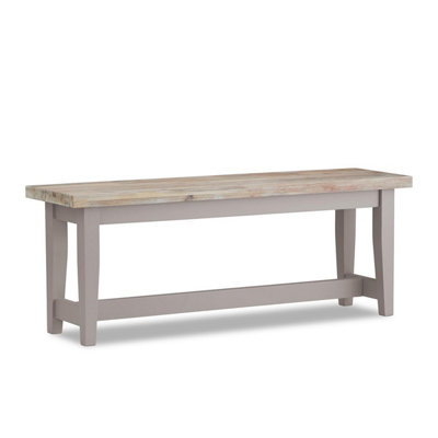 Statement Furniture Florence BenchWooden Dining Bench 120Cm Truffle from B&Q