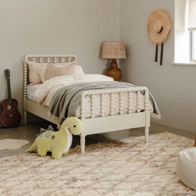 B&Q -  Cromwell 3Ft Wooden Bed Frame With Bobbin Design Headboard And Foot EndLinen