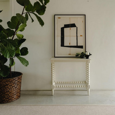 B&Q -  Cromwell Bobbin Design Console Table In Linen CreamSmall