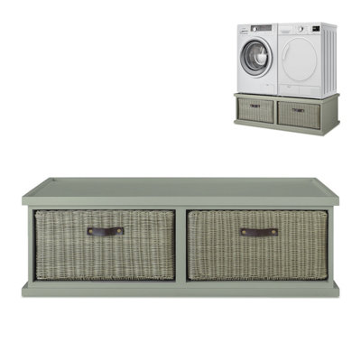 Statement Furniture Tetbury Double Appliance Stand With StorageSage Green from B&Q