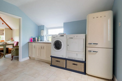 Statement Furniture Tetbury Washing Machine And Dryer Pedestal With Storage BasketsNavy Blue from B&Q