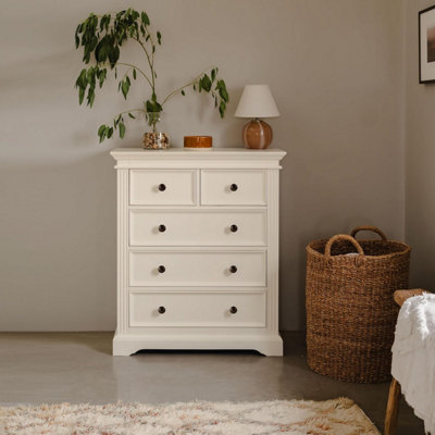 B&Q -  Gainsborough Vintage Cream 2 Over 3 Chest Of Drawers