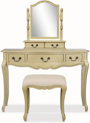 Statement Furniture Juliette Dressing Table Set With Trinket MirrorGold