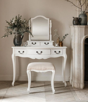 Statement Furniture Juliette Dressing Table Set With Trinket MirrorWhite from B&Q