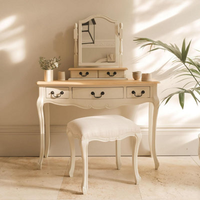 Statement Furniture Juliette Dressing Table Set With Trinket MirrorChampagne