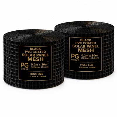 Pg 2X 30M Black Pvc Coated Solar Proofing Bird Mesh To Control Prevent Protection Barrier Stop Pigeons Nesting Under Solar Panels