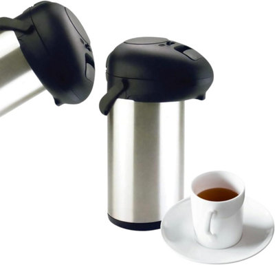 5L Airpot Stainless Steel Pump Action Flask from B&Q