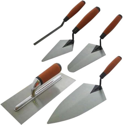 5Pc Trowel Set For Builders & Plasterers from B&Q