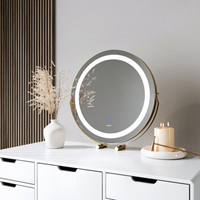 B&Q -  Zara Gold Touch Sensor Led Light Mirror