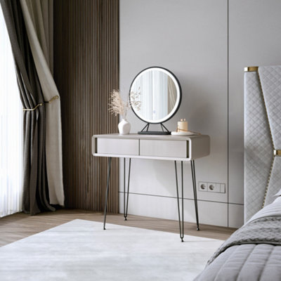 CARME Home Piper Mocha Dressing Table With Belle Led Mirror from B&Q
