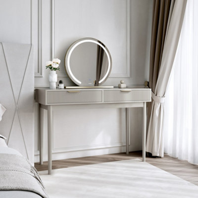 CARME Home Layla Mocha Dressing Table With Elsie Led Mirror from B&Q