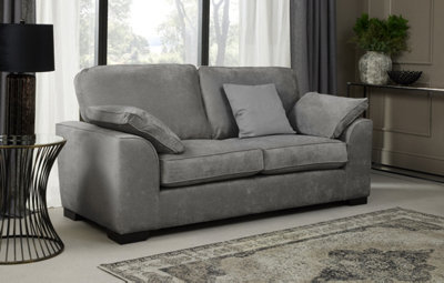 Modern Home Selby 3 Seater Sofa Grey from B&Q