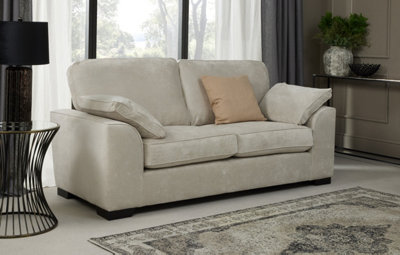 Modern Home Selby 3 Seater Sofa Silver from B&Q