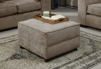 Modern Home Selby Standard Footstool Nutmeg from B&Q