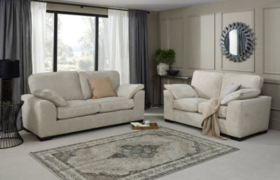 Modern Home Selby 3+2 Seater Sofa Set Silver from B&Q