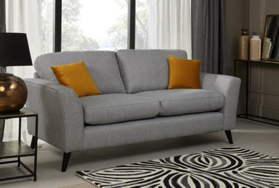 Modern Home Caxton 3 Seater Sofa Silver from B&Q