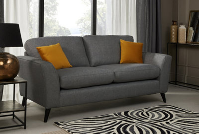 Modern Home Caxton 3 Seater Sofa Charcoal from B&Q