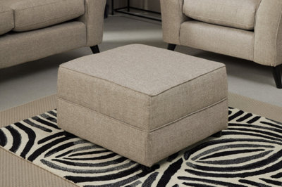 Modern Home Caxton Standard Footstool Oatmeal from B&Q