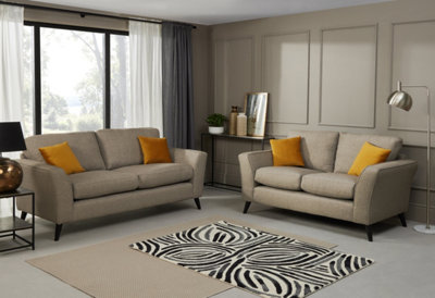 Modern Home Caxton 3+2 Seater Sofa Set Oatmeal from B&Q