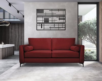 B&Q -  Zara 3 Seater Sofa Oxblood