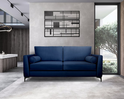 B&Q -  Zara 3 Seater Sofa Navy