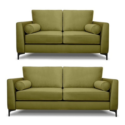 B&Q -  Zara 3+2 Seater Sofa Set Khaki