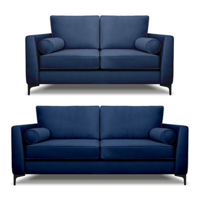 B&Q -  Zara 3+2 Seater Sofa Set Navy
