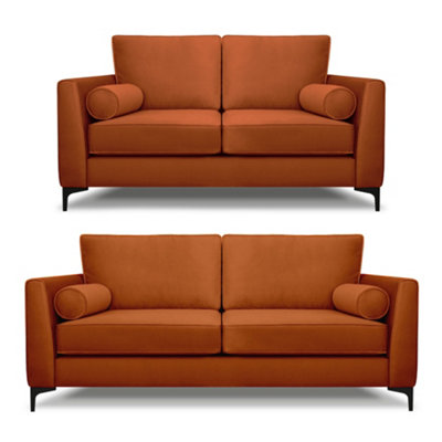 B&Q -  Zara 3+2 Seater Sofa Set Marmalade
