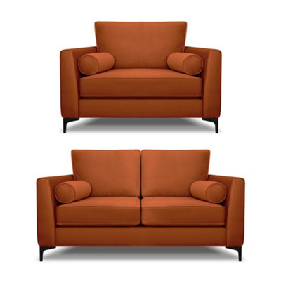 B&Q -  Zara 2 Seater And Lovechair Set Marmalade