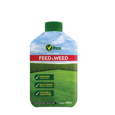 Vitax Feed & Weed Lawn Fertiliser & Weedkiller For Healthy GrassKills Broad-Leaved Weeds Covers 100M² from B&Q
