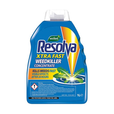 Resolva Xtra Fast Weedkiller 1L Concentrate Fast Acting Weed Control Non Glyphosate Formula Garden Weed Treatment from B&Q