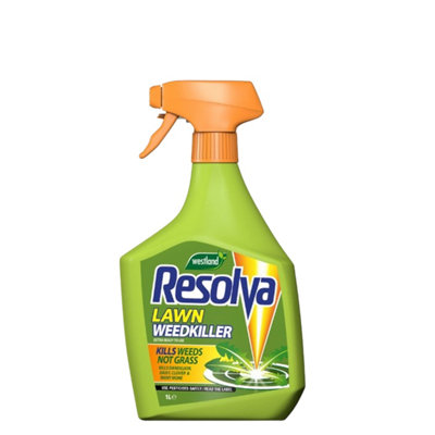 Resolva Lawn Weedkiller Extra Ready To Use 1L Broadleaf Weed Control Glyphosate Free from B&Q