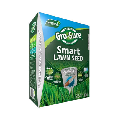 B&Q -  Gro Sure Smart Lawn Seed Aqua Gel Coated Smart Grass Seed 25 Square Meter 1 Kg