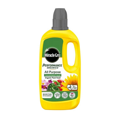 B&Q -  Performance Organics All Purpose Liquid Plant Food 800Ml Concentrate Fast Feed For Flowers Veg Pots Indoor Outdoor