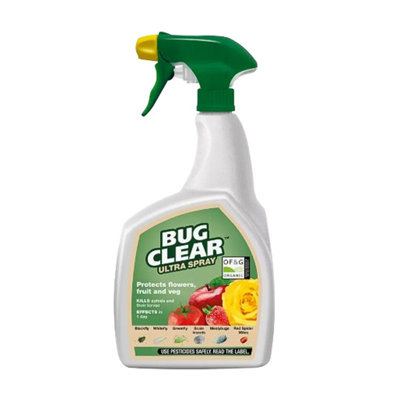 Bug Clear Fruit & Veg Ultra Rtu 800Ml Plant Based Insecticide Spray For Aphids Mites Whiteflies Organic Garden Use Spray from B&Q