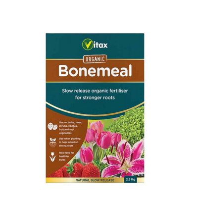 Vitax Organic Bonemeal 2.5Kg Slow Release Fertiliser Phosphate & Nitrogen Rich For Stronger Root Development