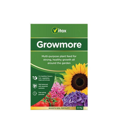 B&Q -  Growmore 2.5Kg General Purpose Fast Acting Fertiliser For Plants Flowers Vegetables Lawns Shrubs Trees