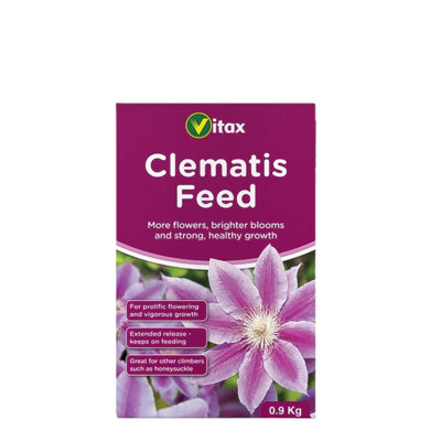 Vitax Clematis 0.9Kg Feed Organic Pelleted Fertiliser For Strong Growth Vibrant Flowers In Clematis Climbing Plants from B&Q