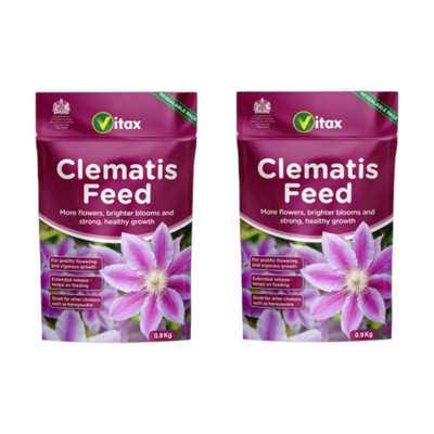 Vitax Clematis Feed 0.9Kg Pack Of 2 Pelleted Fertiliser Rich In Potassium For Strong Growth And Flowering Of Climbing Plants from B&Q
