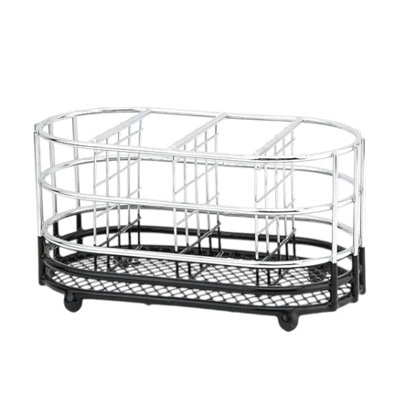 Apollo Chrome Cutlery Caddy Dipped In Black Non Slip Non Scratch Stylish And Durable Utensil Holder For Kitchen Organisation from B&Q