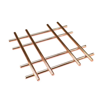 Apollo Copper Trivet Cross 20Cm Heat Resistant Square Pot & Pan Stand Surface Protector Ready To Use Durable Finish from B&Q