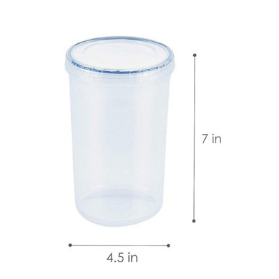 Locknlock 1.3L Round Airtight Food Storage Container Bpa-Free Leakproof Microwave & Dishwasher Safe from B&Q