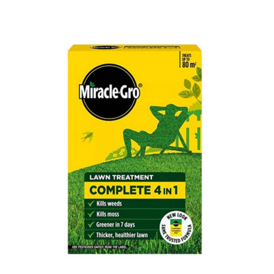 Vitax Miracle-Gro Complete 4 In 1 Lawn Treatment Kills Weeds & Moss Promotes Thicker Greener Lawn In 7 Days from B&Q