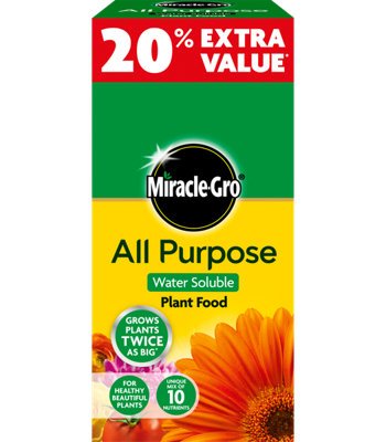 Miracle-Gro Miracle Gro All Purpose Soluble Plant Food 1Kg + 20% Free For Bigger Healthier Flowers Veggies & Houseplants from B&Q